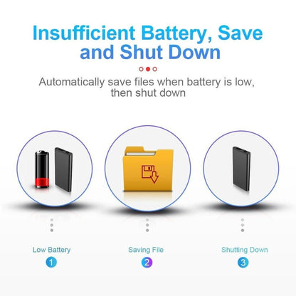 Mini-Diktiergerät mit Sprachaktivierung, bis zu 32 GB Speicher und USB-Anschluss für Notizen und Meetings, Ansicht 8