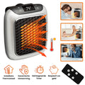 Mini-Heizlüfter für die Steckdose mit Keramikheizung, Thermostat, Timer und Fernbedienung
