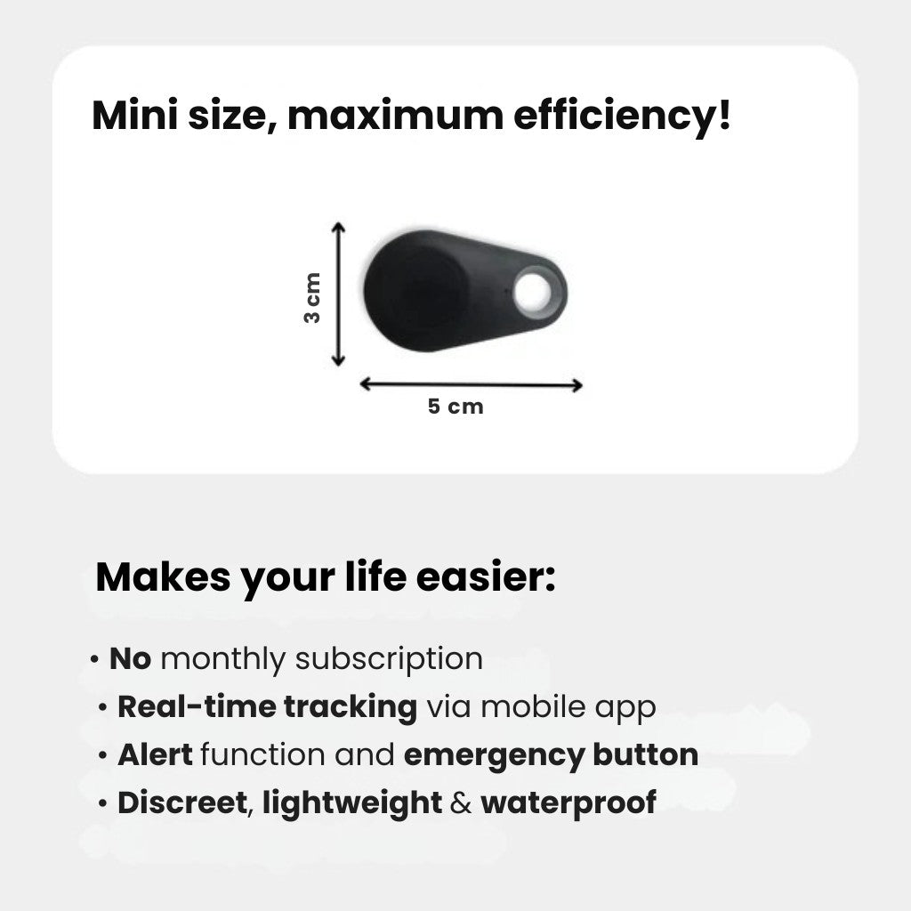 Mini-Tracker für Kinder mit App-Ortung, Alarmtaste und IP67, 17 g leicht, Ansicht 7
