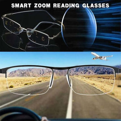 Multifokale Lesebrille mit leichtem Metallrahmen, Blaulichtfilter und Antireflex-Beschichtung, Ansicht 5