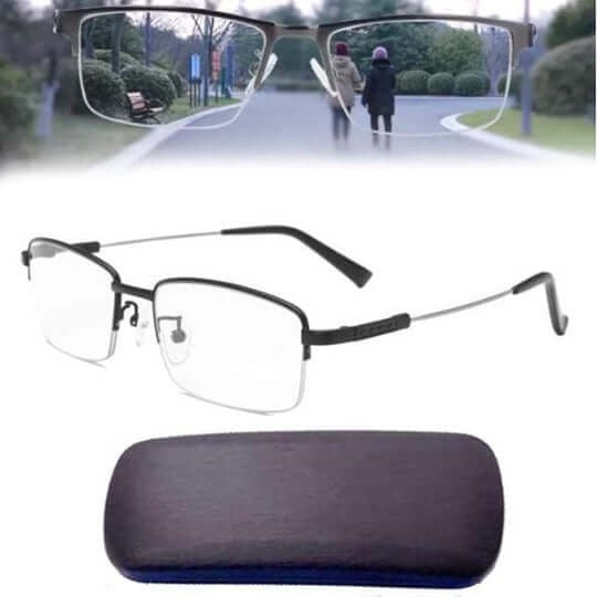 Multifokale Lesebrille mit leichtem Metallrahmen, Blaulichtfilter und Antireflex-Beschichtung, Ansicht 7