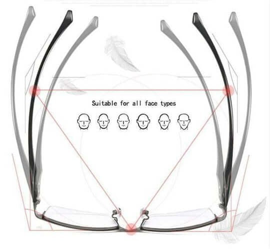 Multifokale Lesebrille mit leichtem Metallrahmen, Blaulichtfilter und Antireflex-Beschichtung, Ansicht 9