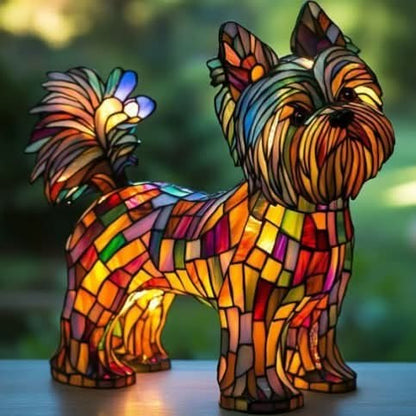 Nachtlicht in Tierform aus Kunstharz in Buntglas-Optik mit USB-Kabel und Schalter, Ansicht 27