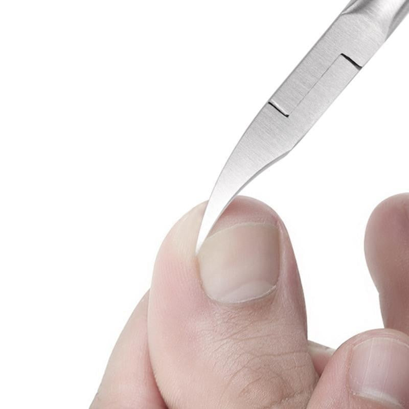 Nagelzange aus Edelstahl mit gebogenen Schneiden und rutschfesten Griffen für dicke Fußnägel, Ansicht 5