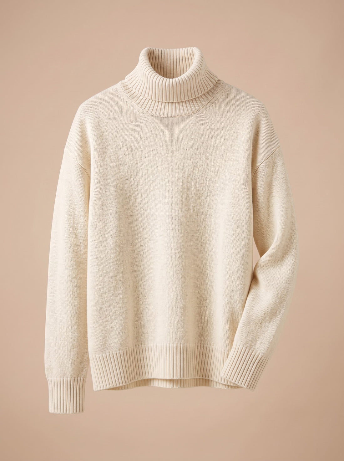 Damen-Rollkragenpullover aus Kaschmirmischung mit lockerer Passform