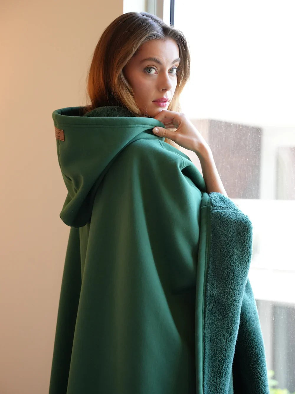 Oversized Damen-Hoodie-Decke mit weichem Plüschfutter und großer Kapuze, Ansicht 8