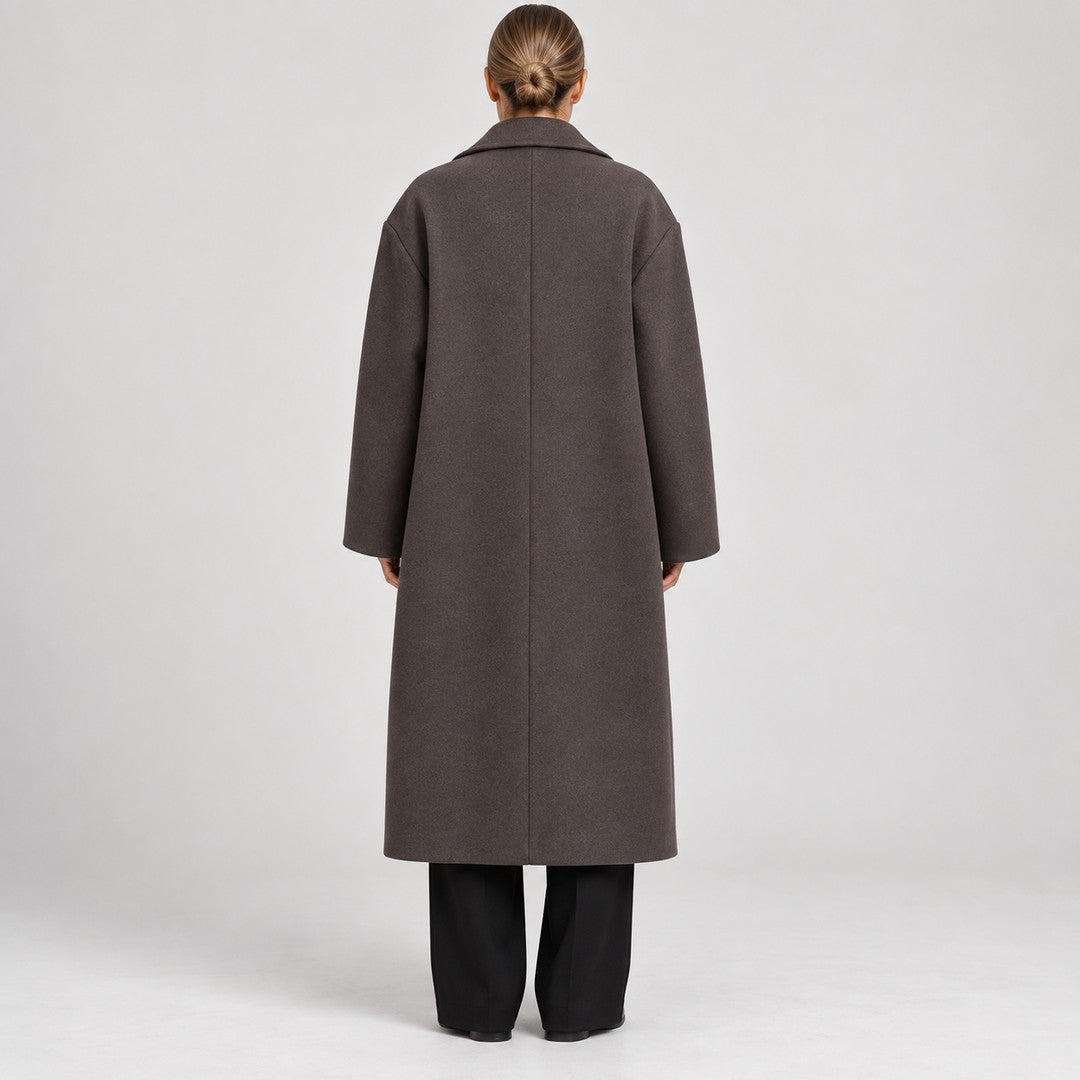 Oversized Damen-Mantel zweireihig mit Reverskragen und Rückenschlitz für Frühling und Herbst, Ansicht 6