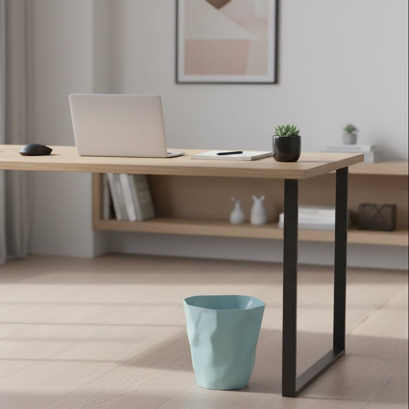 Papierkorb aus Polypropylen in Knitteroptik mit unregelmäßiger Form für Bad, Schlafzimmer und Büro, Ansicht 8