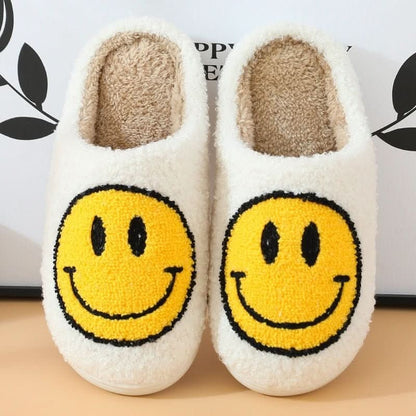 Plüsch-Hausschuhe mit Smiley-Stickerei, Sherpa-Futter und verdickter Silikonsohle, Ansicht 11