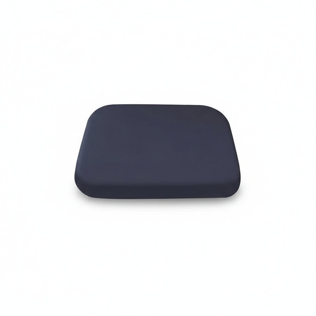Quadratisches Sitzkissen aus Memory-Foam mit rutschfester Unterseite für Stuhl, Büro und Auto in Dunkelblau
