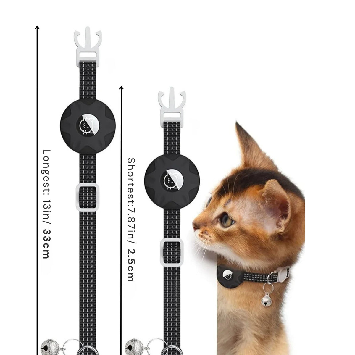 Reflektierendes Haustierhalsband mit Tracker für Android, Glocke und Sicherheitsverschluss, Ansicht 17