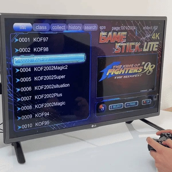 Retro-Spielkonsole als HDMI-Stick mit 64 GB, über 20.000 Spielen und 2 kabellosen Controllern, Ansicht 4