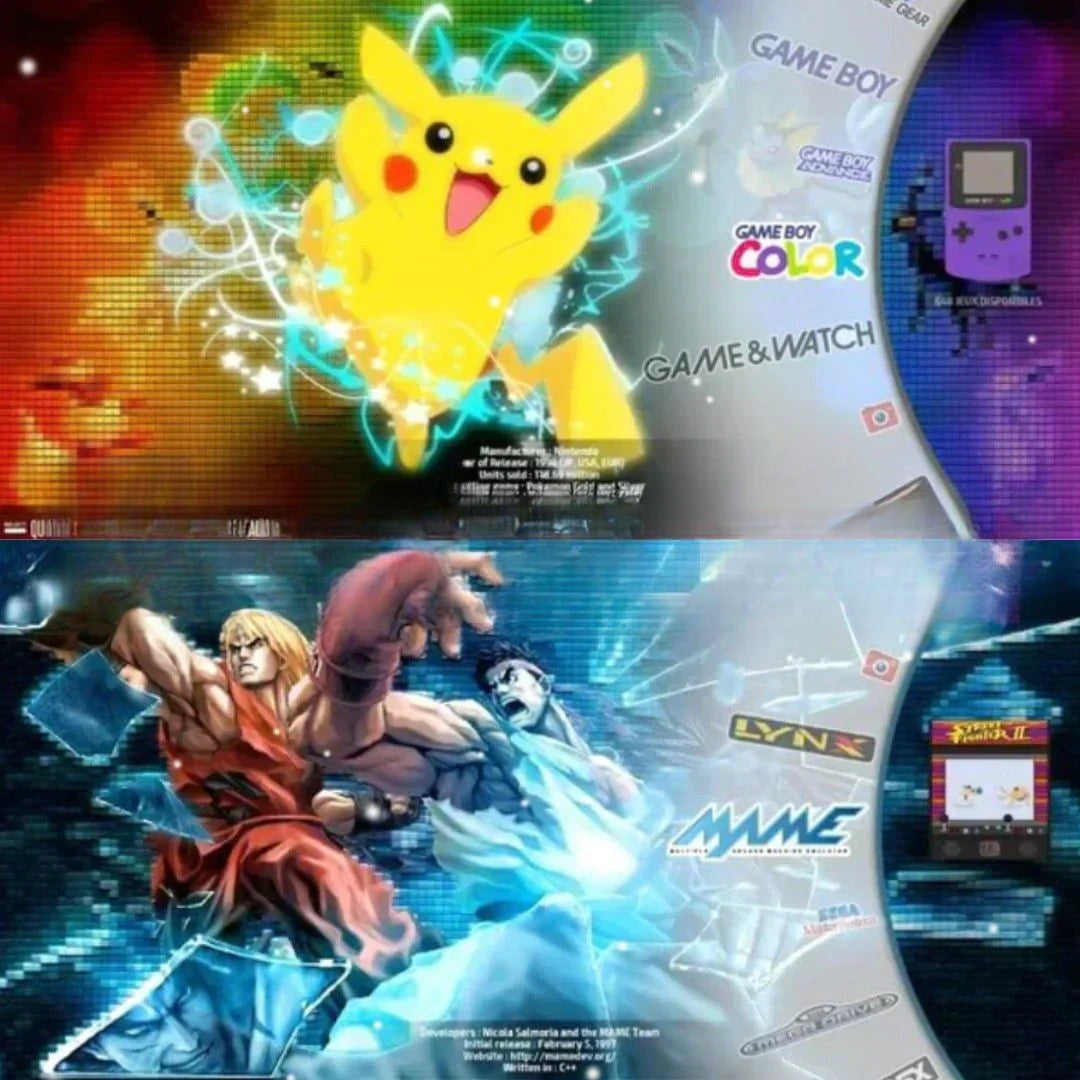 Retro-Spielkonsole als HDMI-Stick mit 64 GB, über 20.000 Spielen und 2 kabellosen Controllern, Ansicht 8