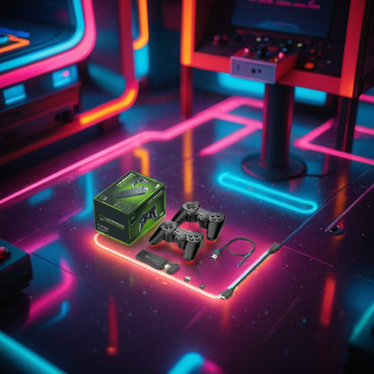 Retro-Spielkonsole als HDMI-Stick mit 64 GB, über 20.000 Spielen und 2 kabellosen Controllern, Ansicht 9