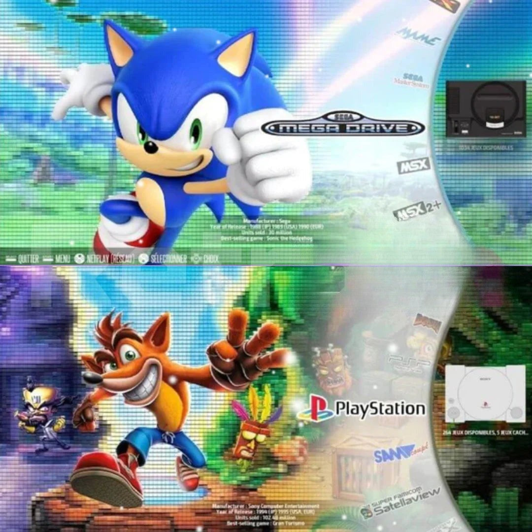 Retro-Spielkonsole als HDMI-Stick mit 64 GB, über 20.000 Spielen und 2 kabellosen Controllern, Ansicht 14