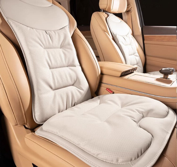 Rückenkissen für den Autositz mit Schaumpolsterung und abnehmbarem, waschbarem Bezug in Beige