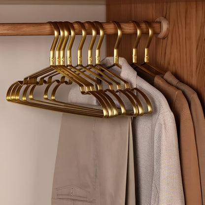 Rutschfeste Kleiderbügel aus Aluminium mit schlanker Form für den Kleiderschrank im 10er-Set, Ansicht 3