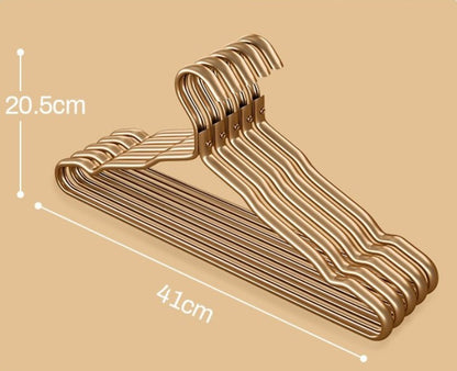 Rutschfeste Kleiderbügel aus Aluminium mit schlanker Form für den Kleiderschrank im 10er-Set, Ansicht 4
