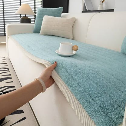 Rutschfester Sofaschoner für Haustiere aus gestepptem Plüsch, waschbar, in Größen von 70 x 70 bis 70 x 240 cm in Blau