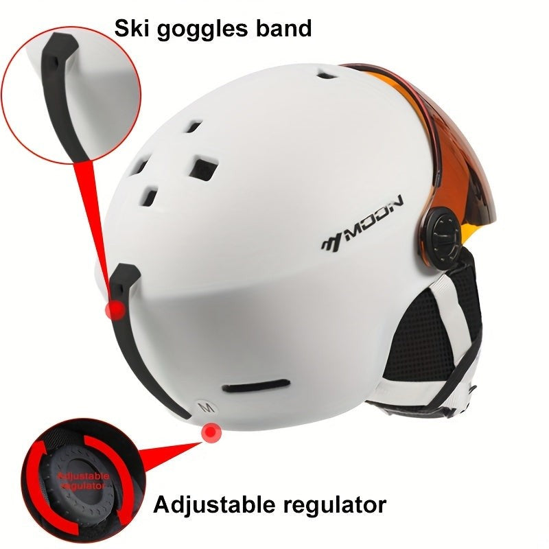 Skihelm mit abnehmbarem Visier, herausnehmbarem Innenpolster und Belüftungsöffnungen für Wintersport, Ansicht 9