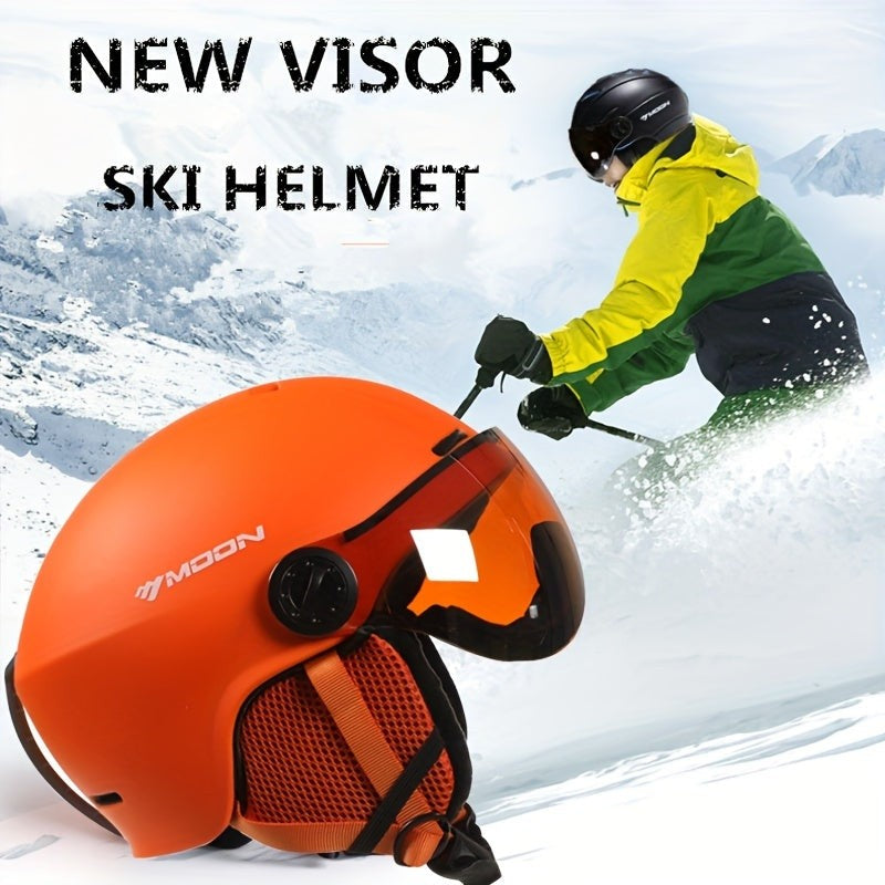 Skihelm mit abnehmbarem Visier, herausnehmbarem Innenpolster und Belüftungsöffnungen für Wintersport, Ansicht 10