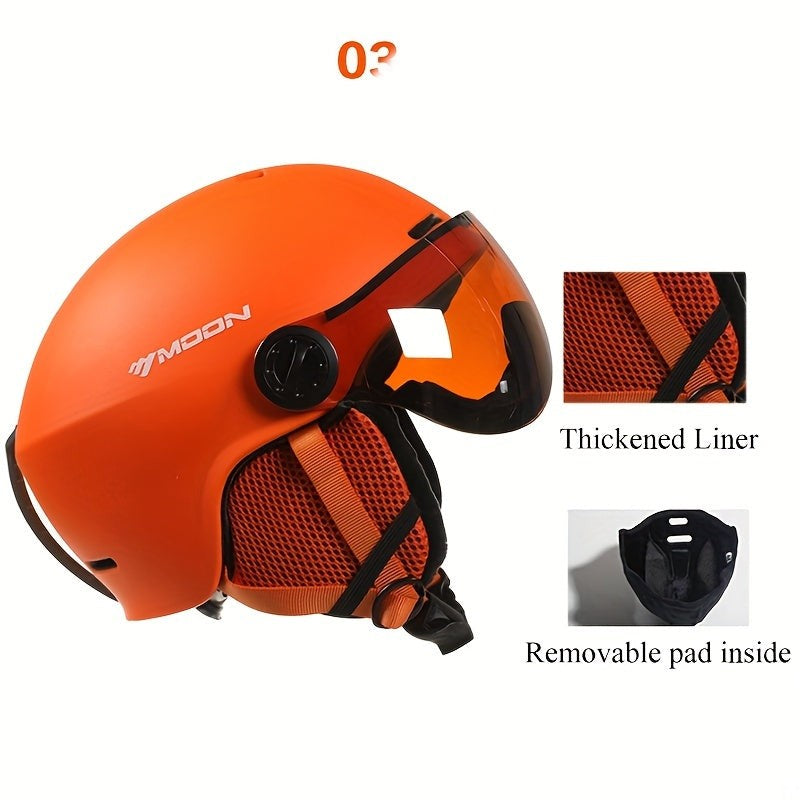 Skihelm mit abnehmbarem Visier, herausnehmbarem Innenpolster und Belüftungsöffnungen für Wintersport, Ansicht 13
