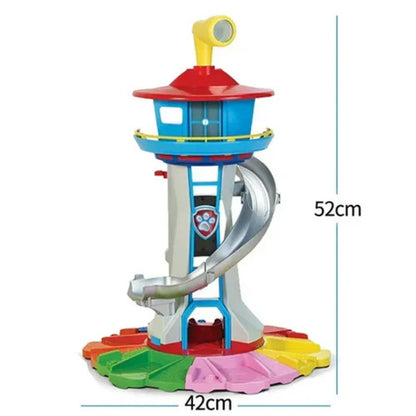 Spielturm mit Rettungsfahrzeugen, Rutschbahn und 9 Spielfiguren für Kinder ab 4 Jahren, Ansicht 3