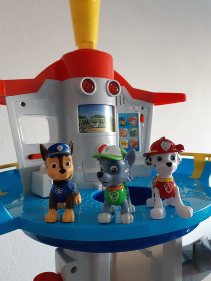 Spielturm mit Rettungsfahrzeugen, Rutschbahn und 9 Spielfiguren für Kinder ab 4 Jahren, Ansicht 4