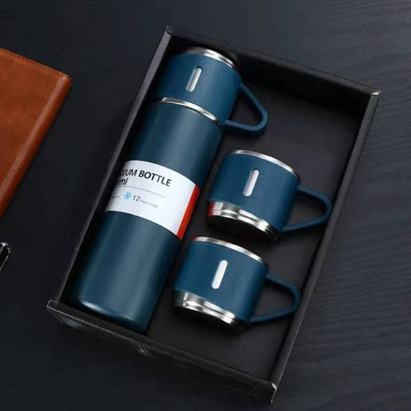 Thermosflasche aus Edelstahl mit 500 ml, Deckel als Becher und 12 Stunden Wärmehaltung, Ansicht 7