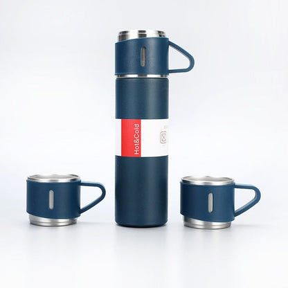 Thermosflasche aus Edelstahl mit 500 ml, Deckel als Becher und 12 Stunden Wärmehaltung, Ansicht 10
