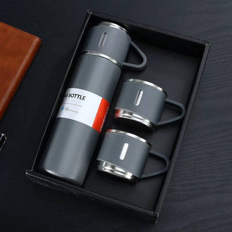 Thermosflasche aus Edelstahl mit 500 ml, Deckel als Becher und 12 Stunden Wärmehaltung, Ansicht 5