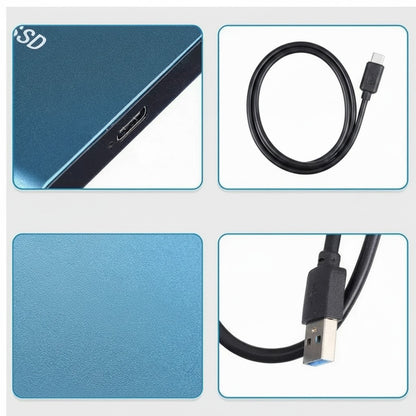 Tragbare externe SSD mit USB-C, USB 3.1 und Aluminiumgehäuse für Laptop, PC und Tablet, Ansicht 6