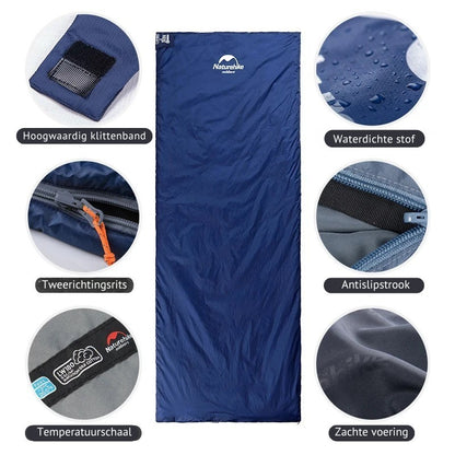 Ultraleichter Deckenschlafsack mit Packsack und Zwei-Wege-Reißverschluss für Camping und Reisen, Ansicht 4