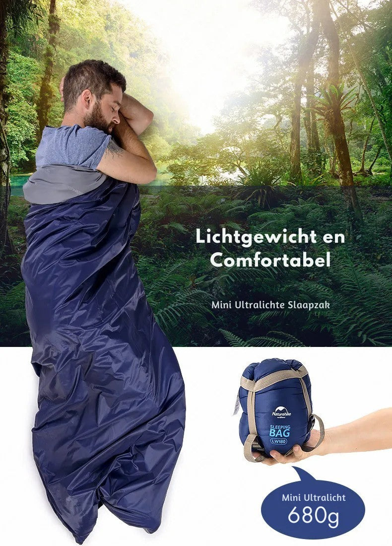 Ultraleichter Deckenschlafsack mit Packsack und Zwei-Wege-Reißverschluss für Camping und Reisen, Ansicht 6