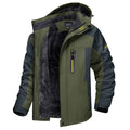 Unisex-Outdoor-Winterjacke mit Kapuze, Fleecefutter und winddichter, wasserabweisender Außenschicht
