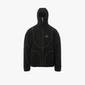 Unisex-Teddyfleece-Kapuzenjacke mit durchgehendem Reißverschluss und Colourblock-Design