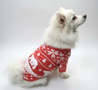 Unisex-Weihnachtsschlafanzug für die Familie mit Winterprint, passend für Erwachsene, Kinder und Hund, Ansicht 3