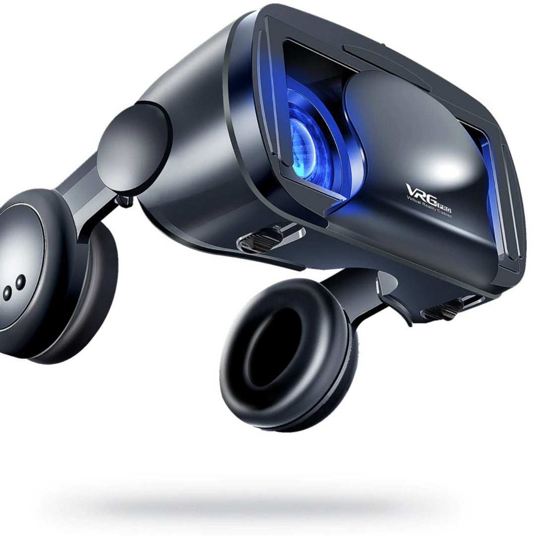 VR-Brille mit integrierten Kopfhörern und einstellbaren Linsen für Smartphones von 5 bis 7 Zoll, Ansicht 4