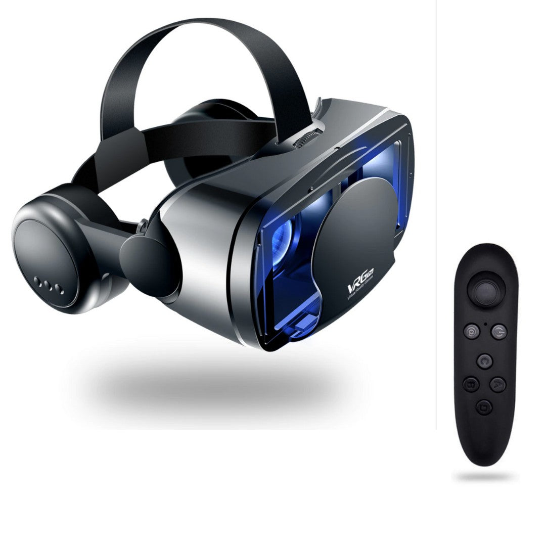 VR-Brille mit integrierten Kopfhörern und einstellbaren Linsen für Smartphones von 5 bis 7 Zoll, Ansicht 2