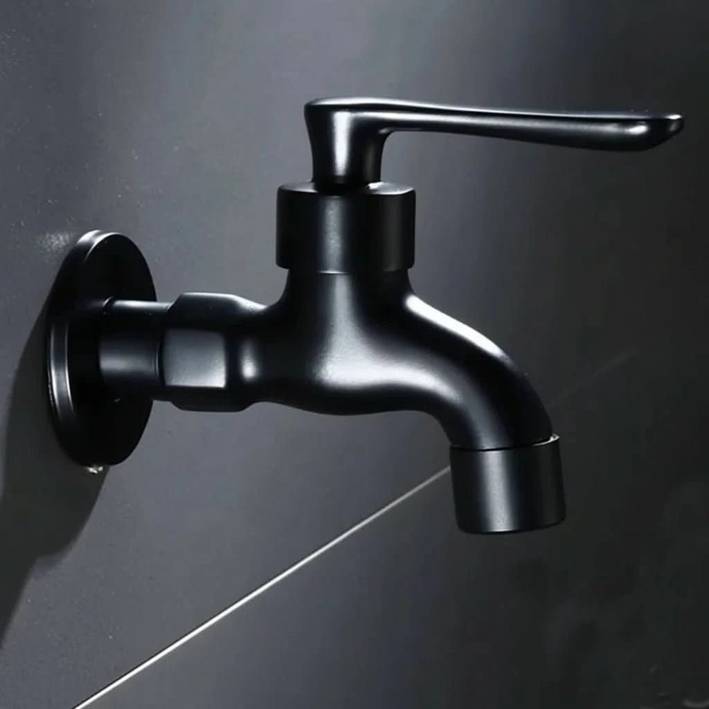 Wandwasserhahn aus Messing in Mattschwarz mit G1/2-Anschluss für Garten, Bad und Waschmaschine, Ansicht 17