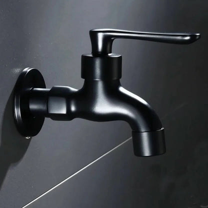 Wandwasserhahn aus Messing in Mattschwarz mit G1/2-Anschluss für Garten, Bad und Waschmaschine, Ansicht 17