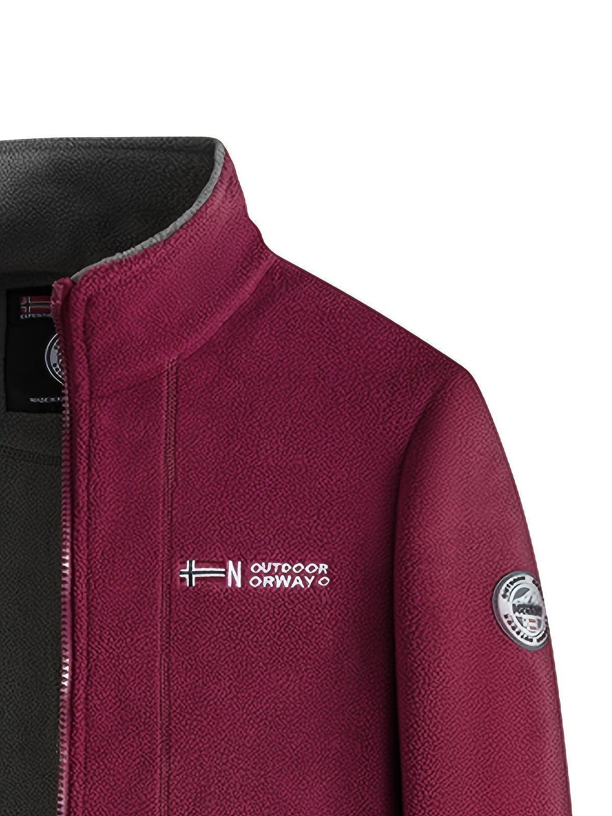 Warme Fleecejacke für Herren mit Stehkragen, Reißverschlusstaschen und Fleecefutter, Ansicht 10