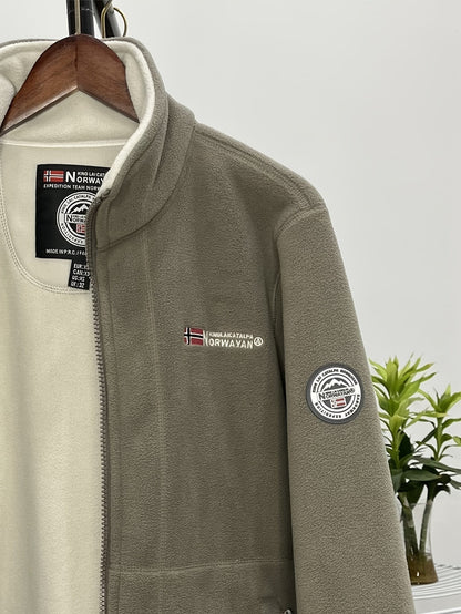 Warme Fleecejacke für Herren mit Stehkragen, Reißverschlusstaschen und Fleecefutter, Ansicht 14