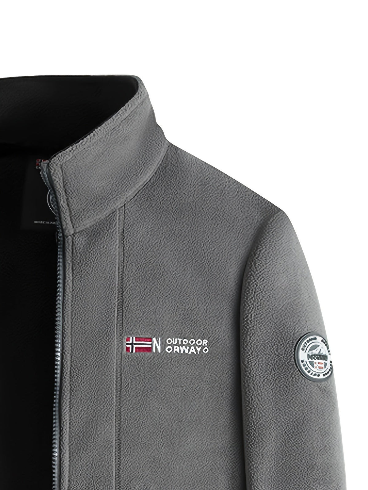Warme Fleecejacke für Herren mit Stehkragen, Reißverschlusstaschen und Fleecefutter, Ansicht 17
