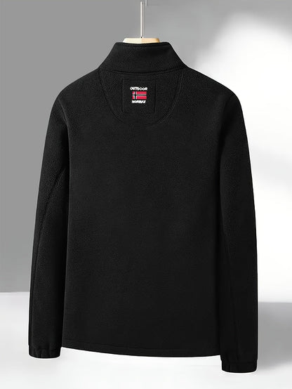 Warme Fleecejacke für Herren mit Stehkragen, Reißverschlusstaschen und Fleecefutter, Ansicht 21