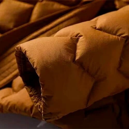 Wasserabweisende Damen-Daunenjacke mit Rautensteppung, Reverskragen und Bindegürtel, Ansicht 7