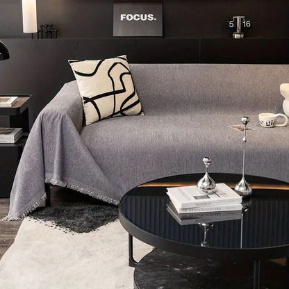 Wasserabweisender Sofaüberwurf aus Chenille mit Fransenkante, maschinenwaschbar für Sofa und Couch, Ansicht 6