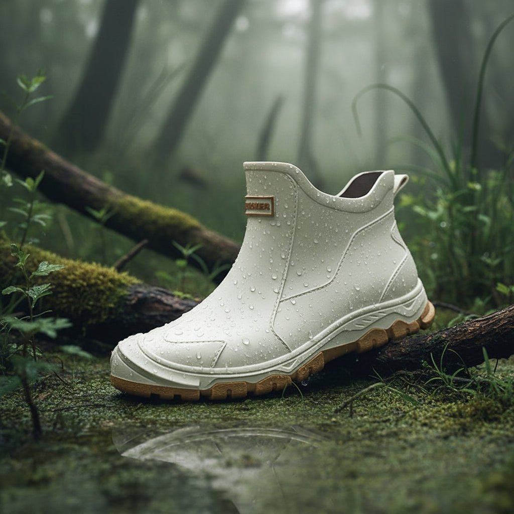 Wasserdichte Gummistiefel aus PVC mit rutschfester Profilsohle und Textilfutter, knöchelhoch für Garten und Outdoor, Ansicht 7