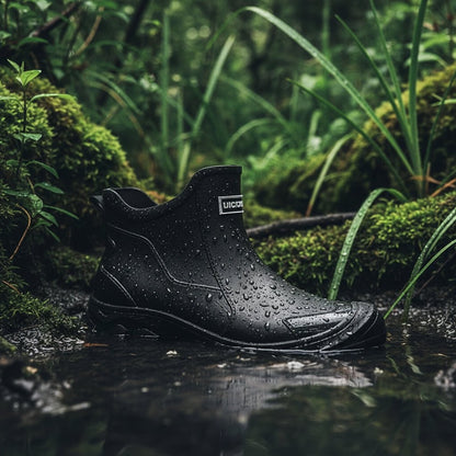 Wasserdichte Gummistiefel aus PVC mit rutschfester Profilsohle und Textilfutter, knöchelhoch für Garten und Outdoor, Ansicht 8
