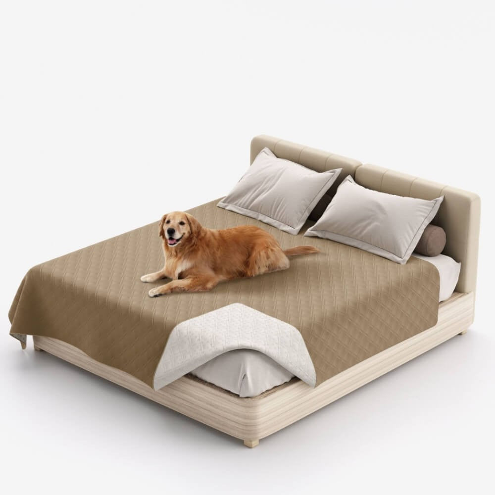 Wasserdichte Haustierdecke aus Polyester als Möbelschutz für Sofa, Bett und Autositz in Kaffeebraun